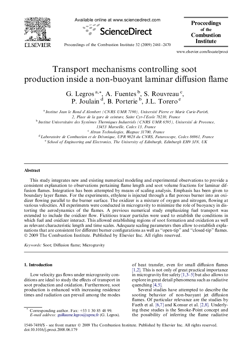 Transport mechanisms controlling soot production inside a non-buoyant laminar diffusion flame