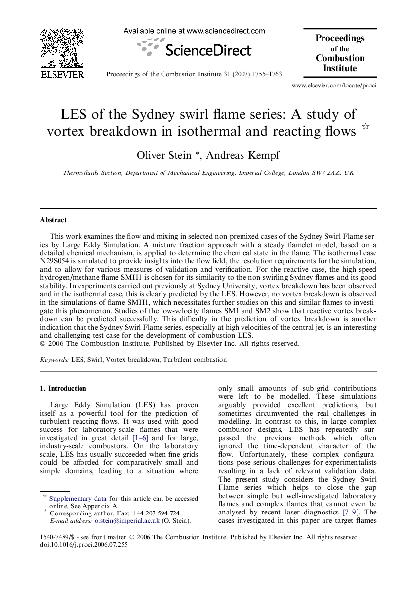 LES of the Sydney swirl flame series: A study of vortex breakdown in isothermal and reacting flows 