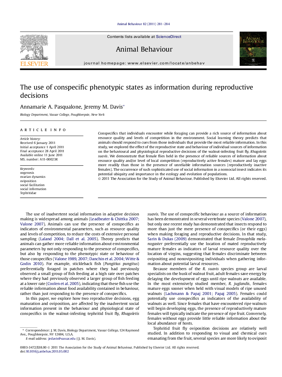 The use of conspecific phenotypic states as information during reproductive decisions