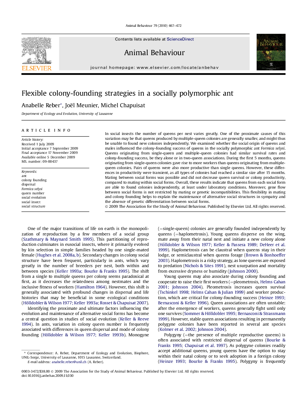 Flexible colony-founding strategies in a socially polymorphic ant