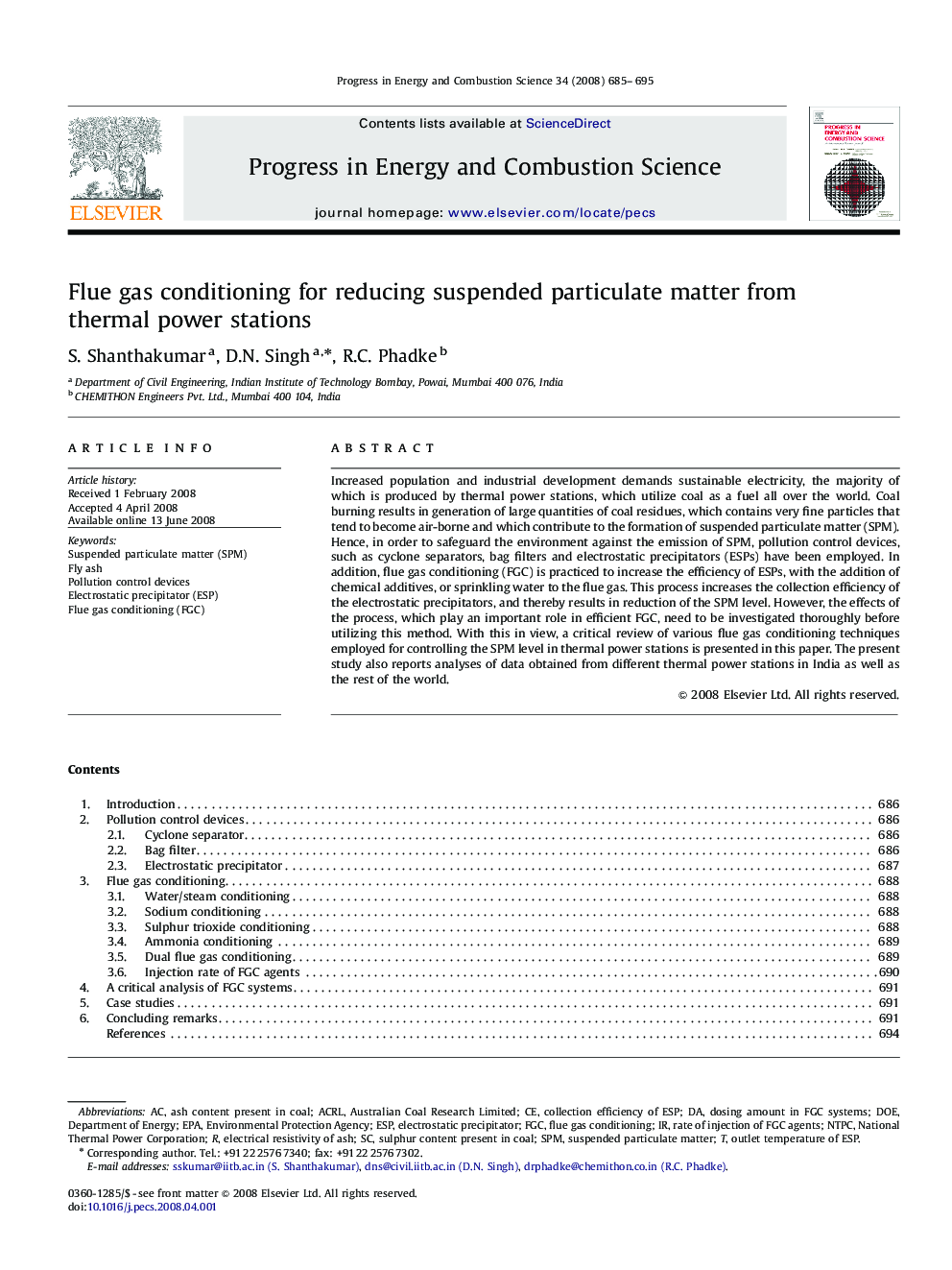 Flue gas conditioning for reducing suspended particulate matter from thermal power stations