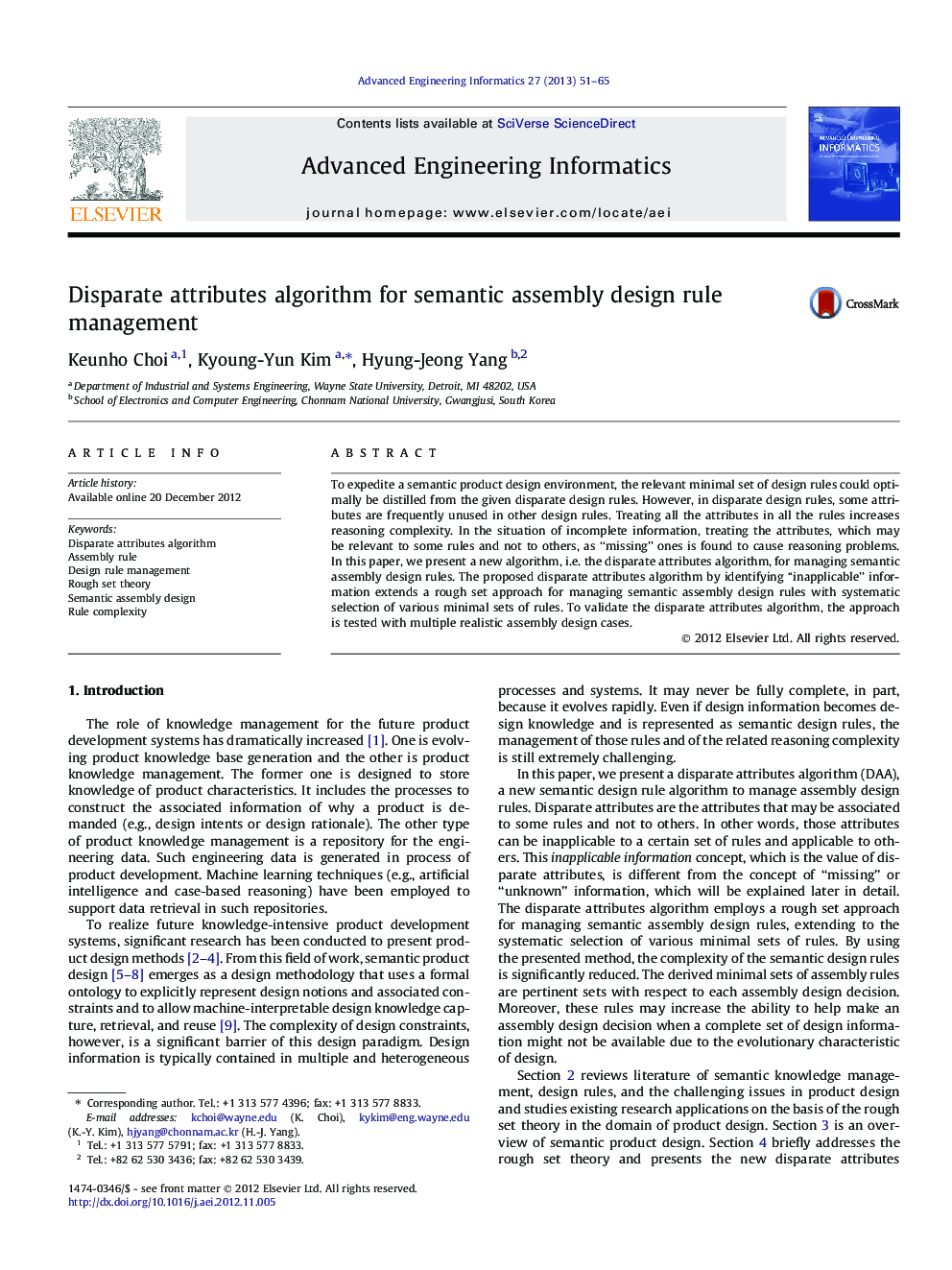 Disparate attributes algorithm for semantic assembly design rule management