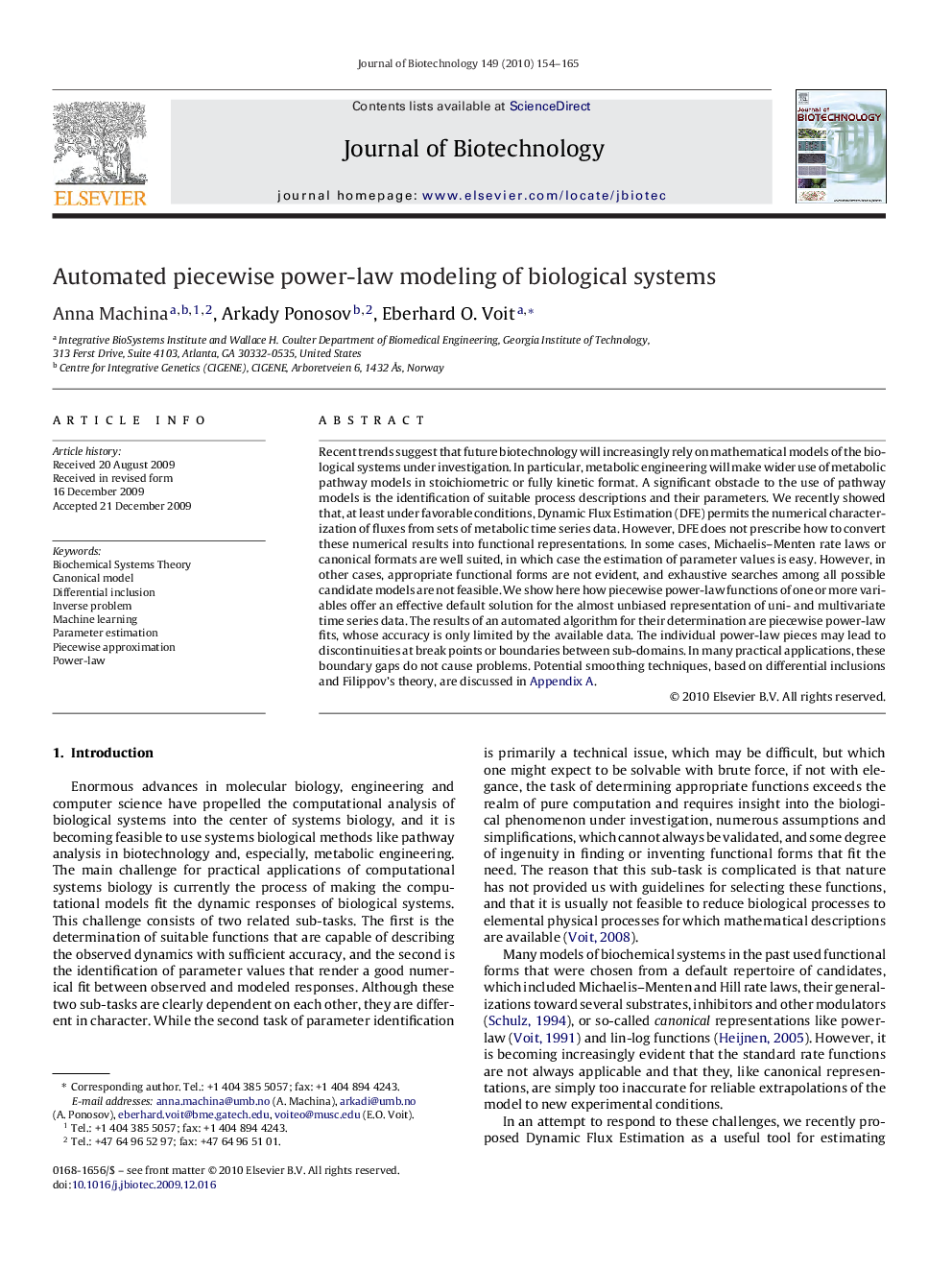 Automated piecewise power-law modeling of biological systems