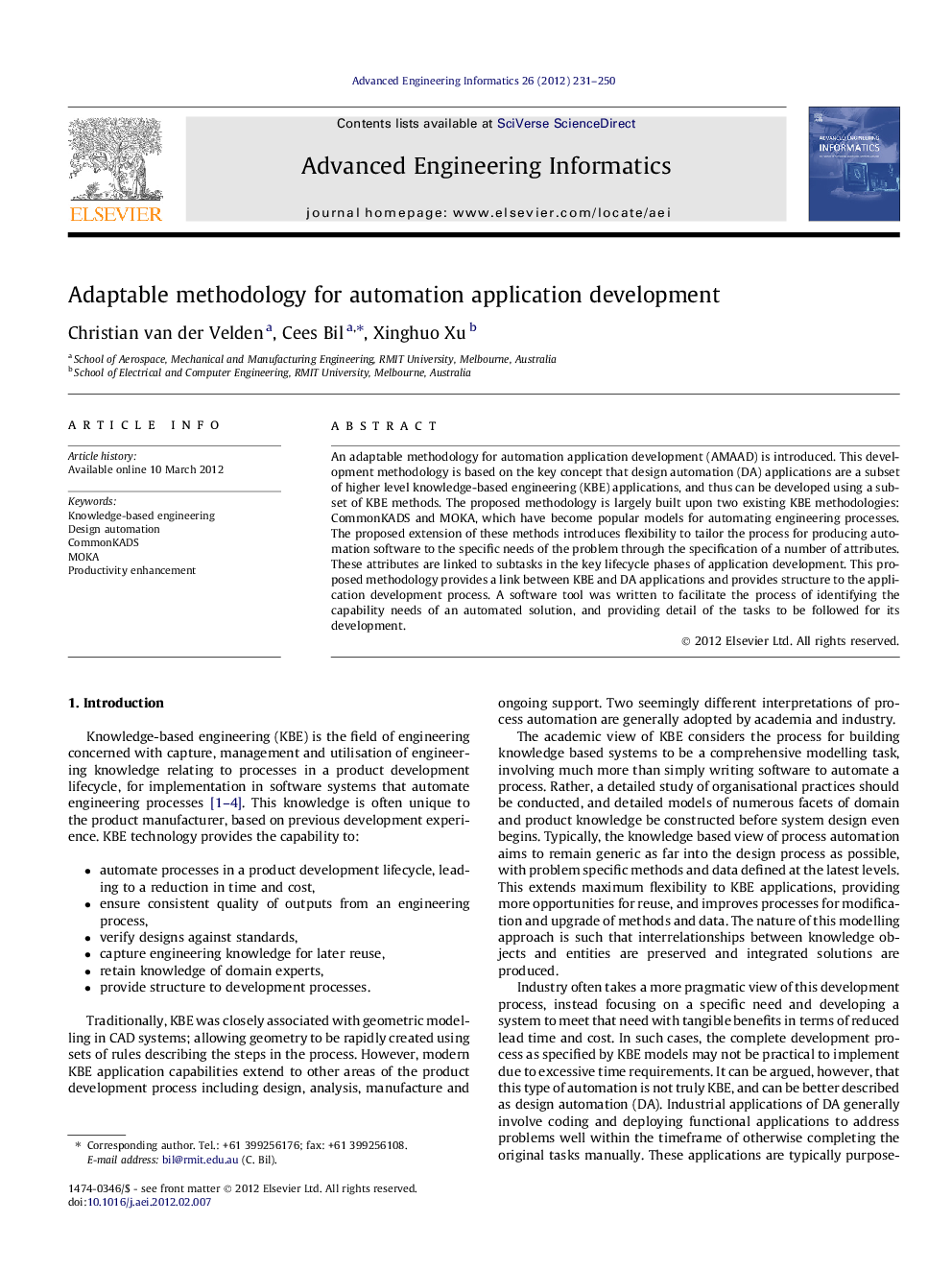 Adaptable methodology for automation application development