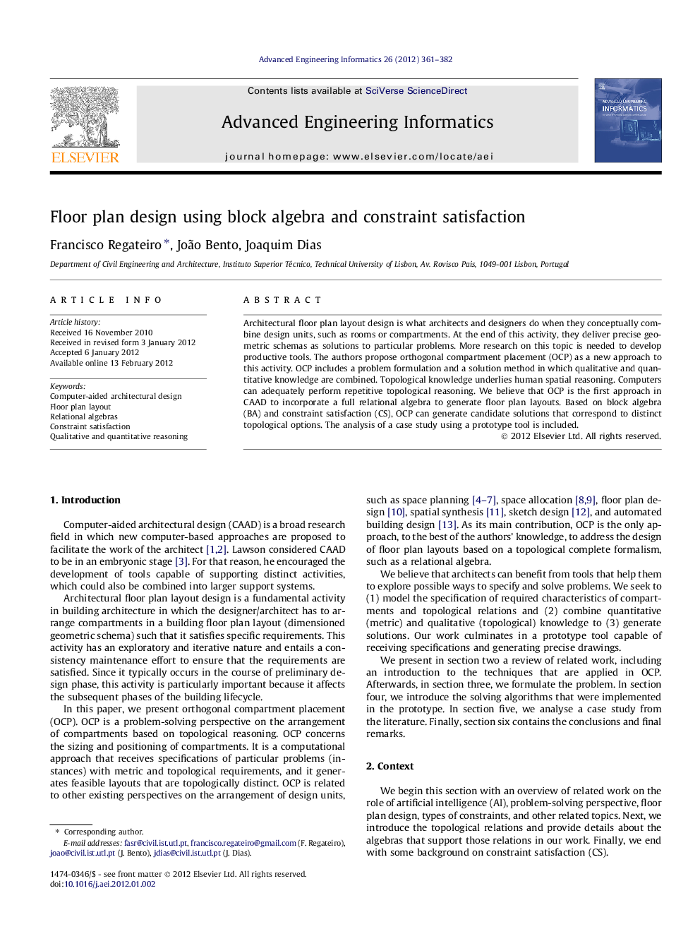 Floor plan design using block algebra and constraint satisfaction