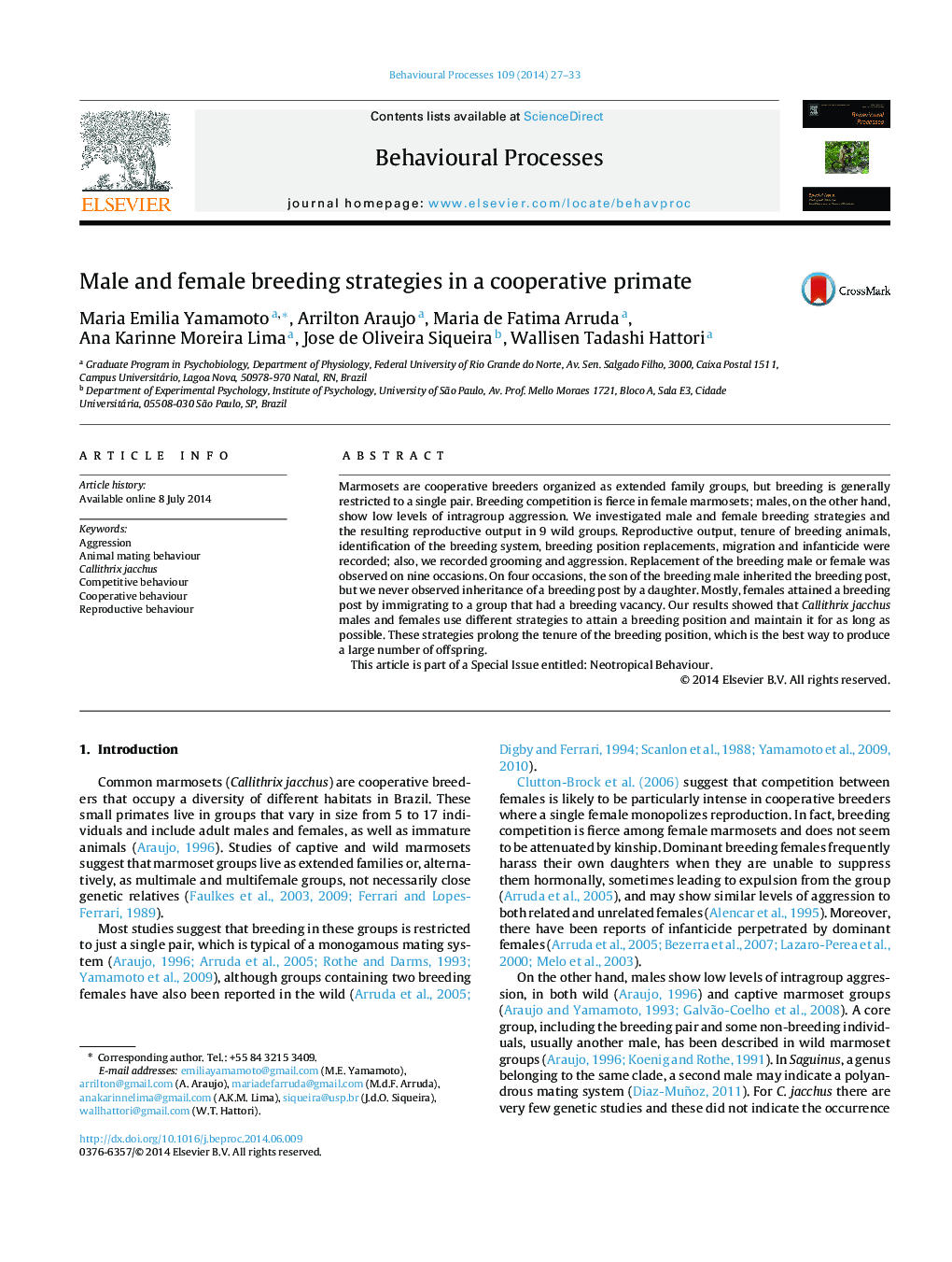 Male and female breeding strategies in a cooperative primate