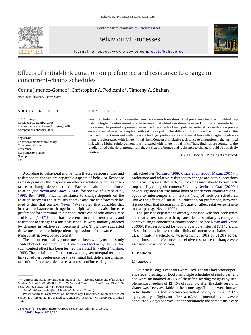 Effects of initial-link duration on preference and resistance to change in concurrent-chains schedules