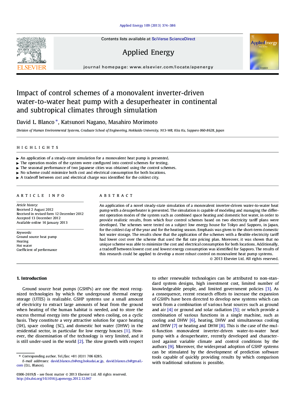 Impact of control schemes of a monovalent inverter-driven water-to-water heat pump with a desuperheater in continental and subtropical climates through simulation