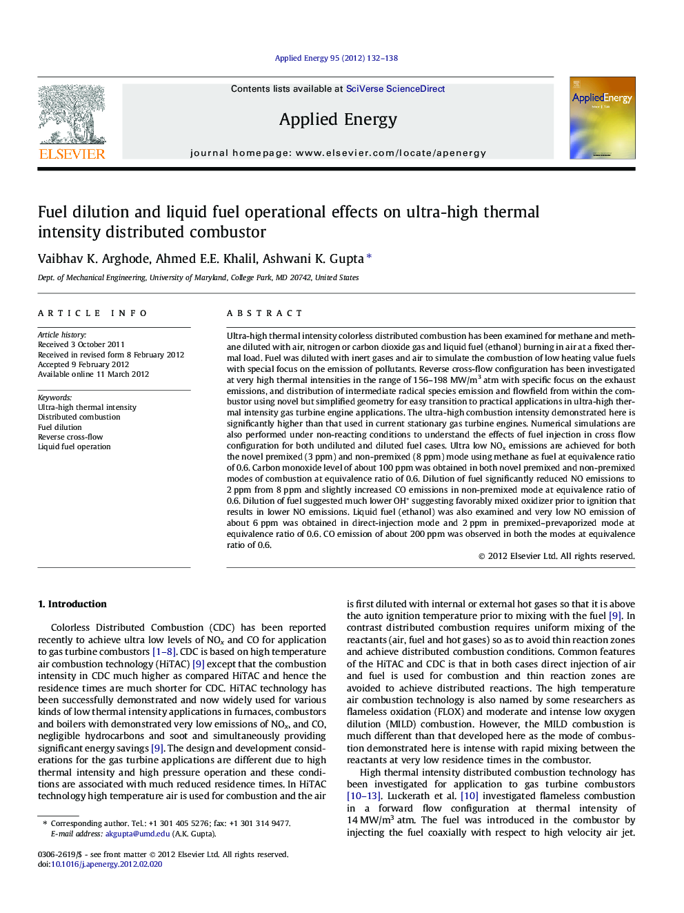 Fuel dilution and liquid fuel operational effects on ultra-high thermal intensity distributed combustor