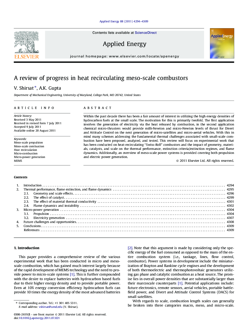 A review of progress in heat recirculating meso-scale combustors
