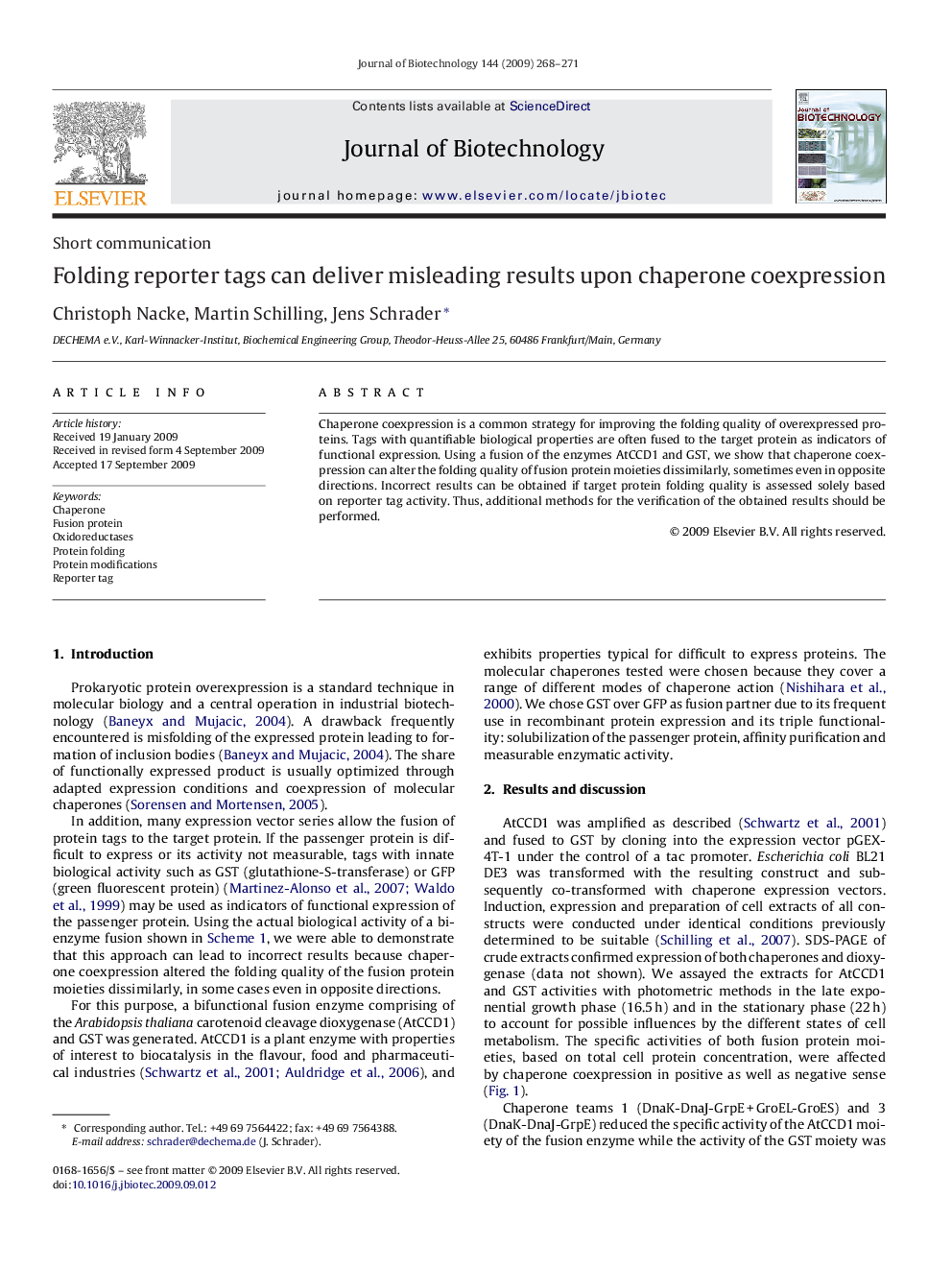 Folding reporter tags can deliver misleading results upon chaperone coexpression