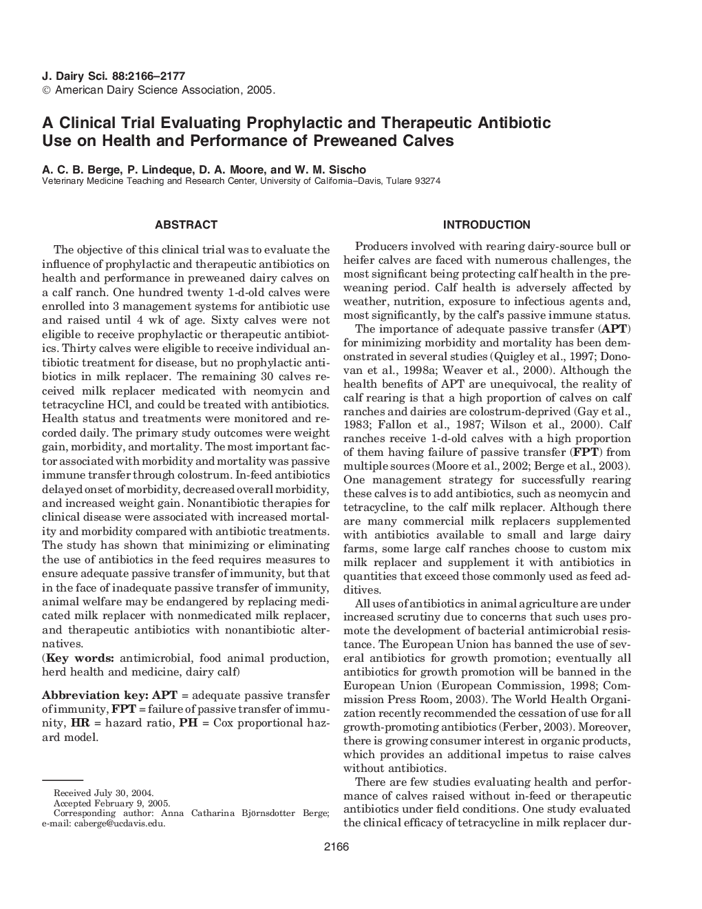 A Clinical Trial Evaluating Prophylactic and Therapeutic Antibiotic Use on Health and Performance of Preweaned Calves