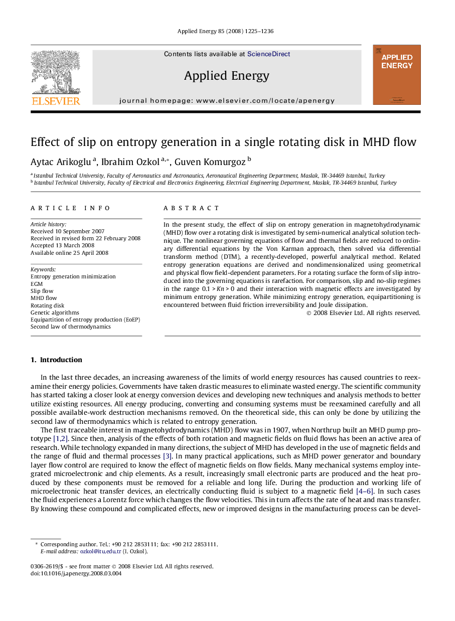 Effect of slip on entropy generation in a single rotating disk in MHD flow