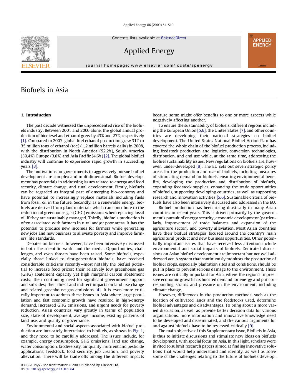 Biofuels in Asia