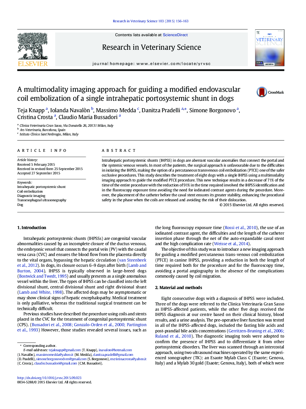 A multimodality imaging approach for guiding a modified endovascular coil embolization of a single intrahepatic portosystemic shunt in dogs