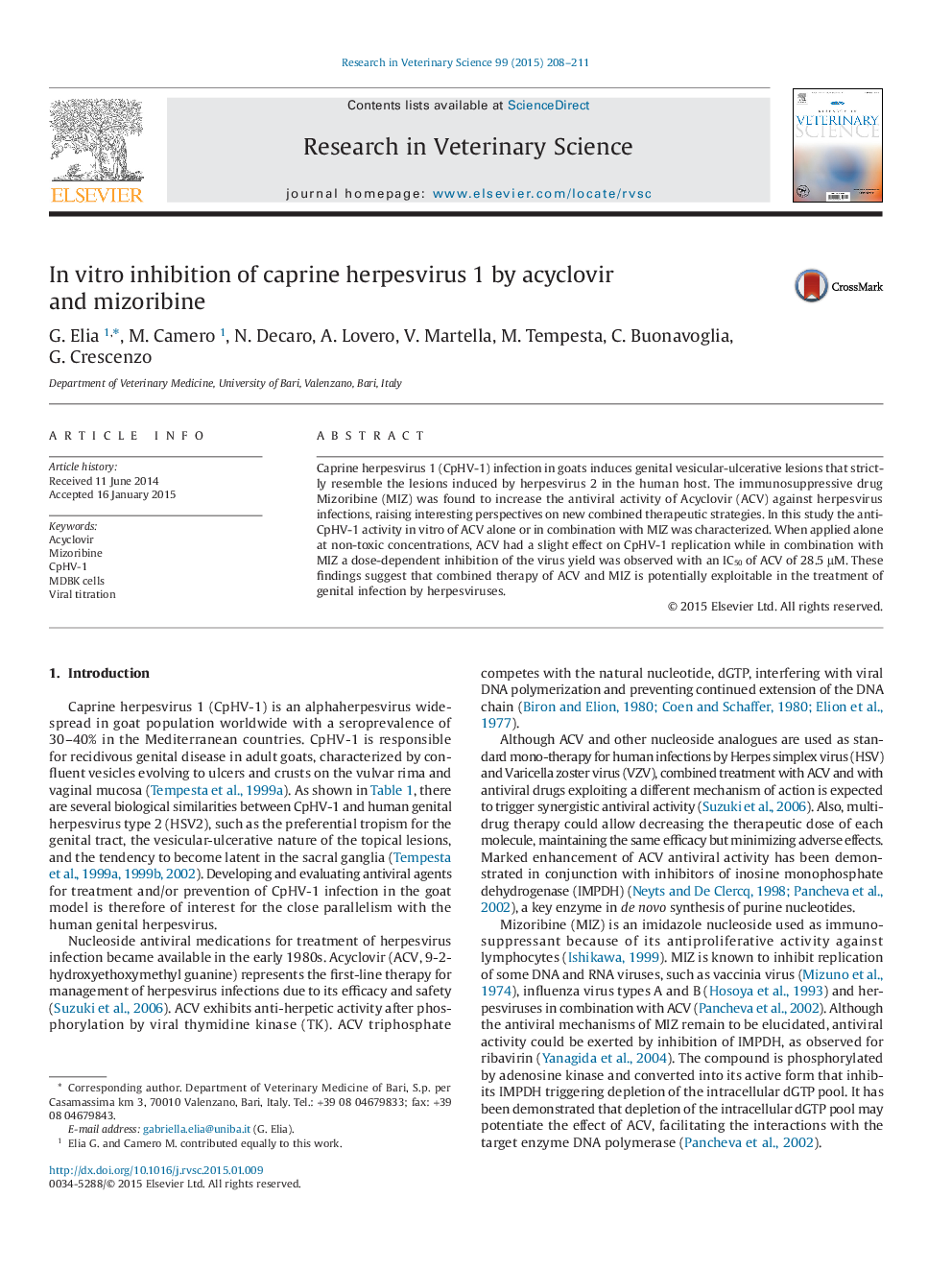 In vitro inhibition of caprine herpesvirus 1 by acyclovir and mizoribine