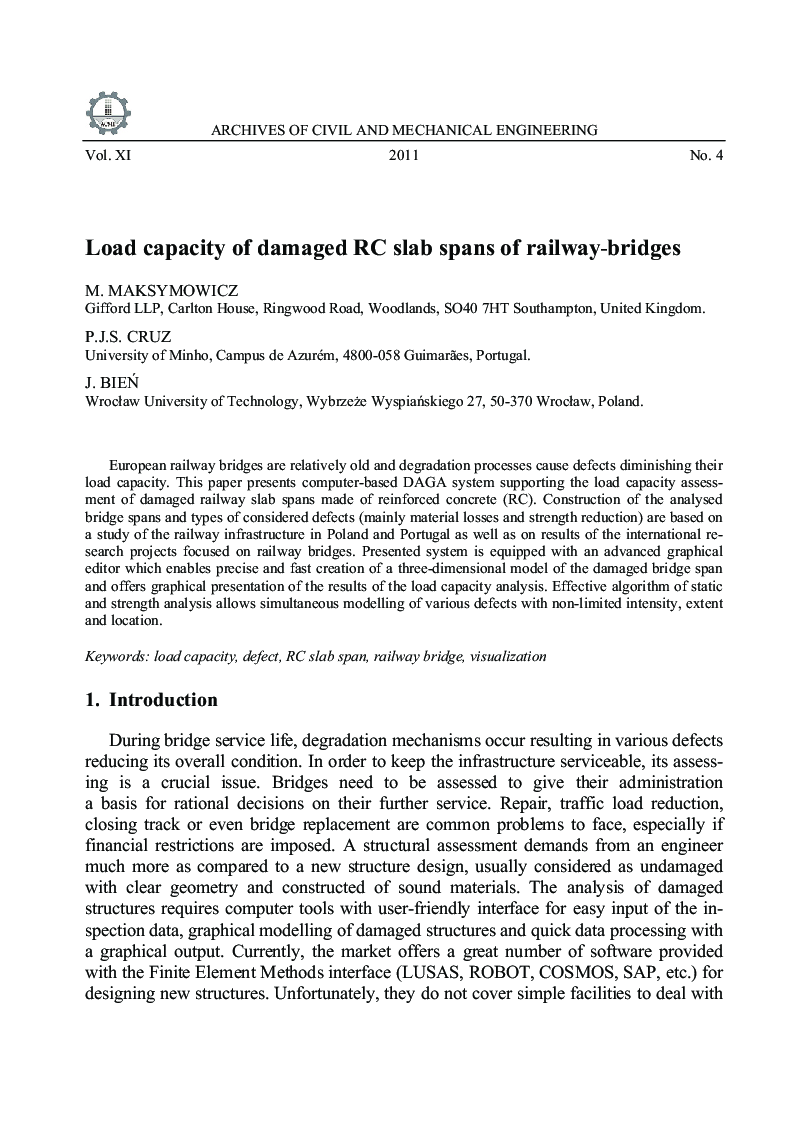 Load capacity of damaged RC slab spans of railway-bridges