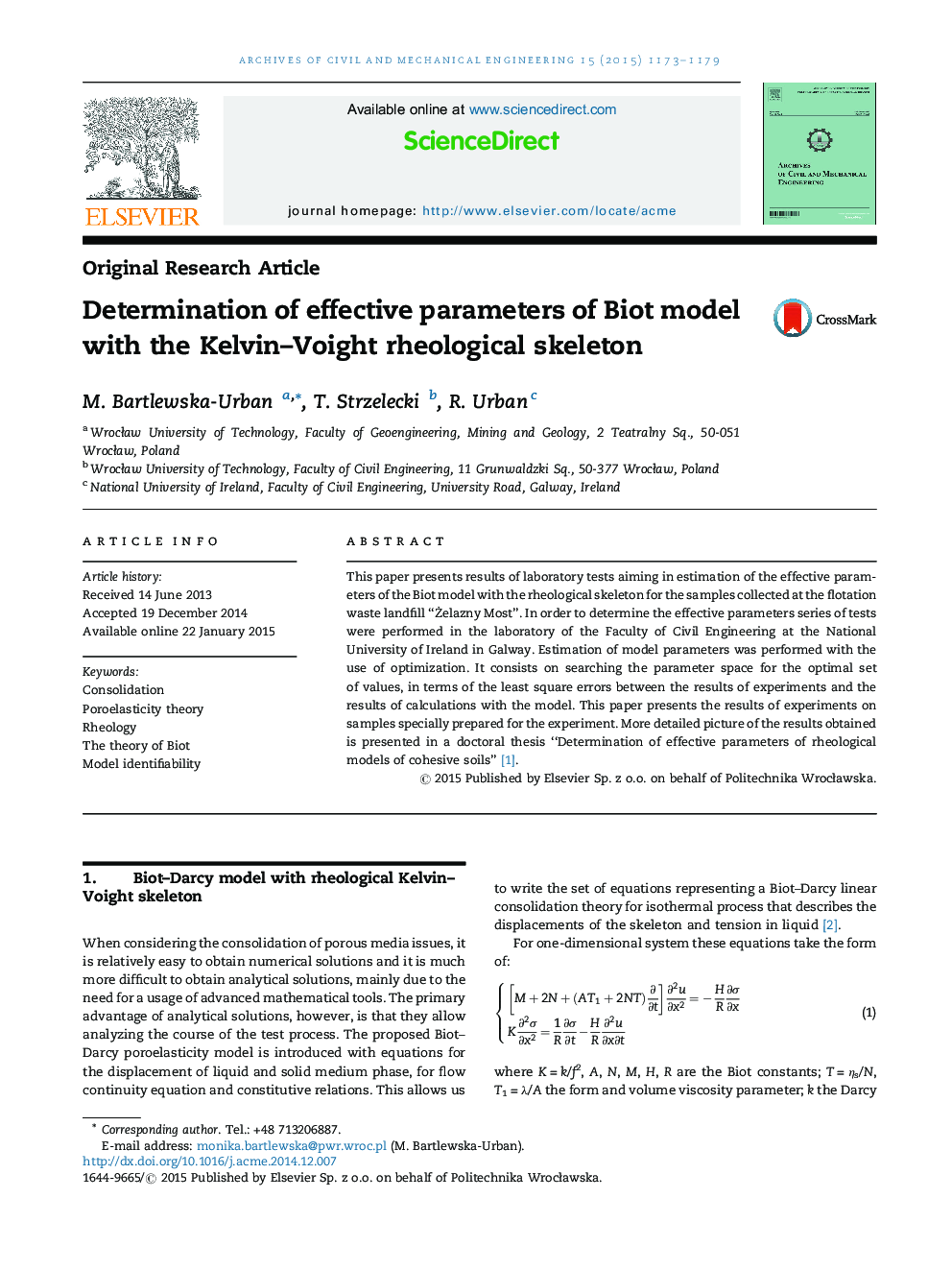 Determination of effective parameters of Biot model with the Kelvin–Voight rheological skeleton