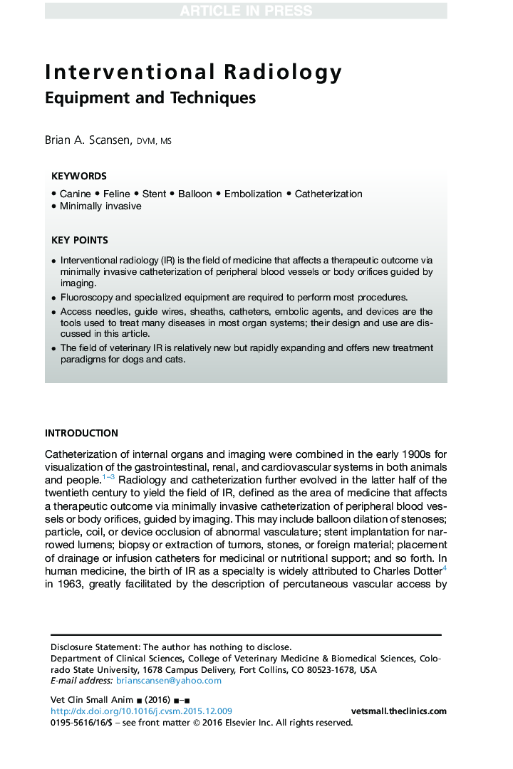 Interventional Radiology