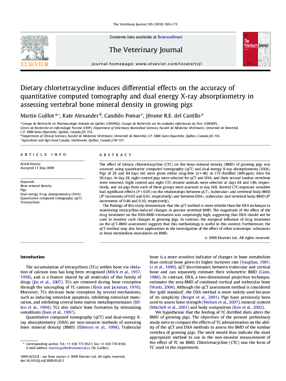 Dietary chlortetracycline induces differential effects on the accuracy of quantitative computed tomography and dual energy X-ray absorptiometry in assessing vertebral bone mineral density in growing pigs