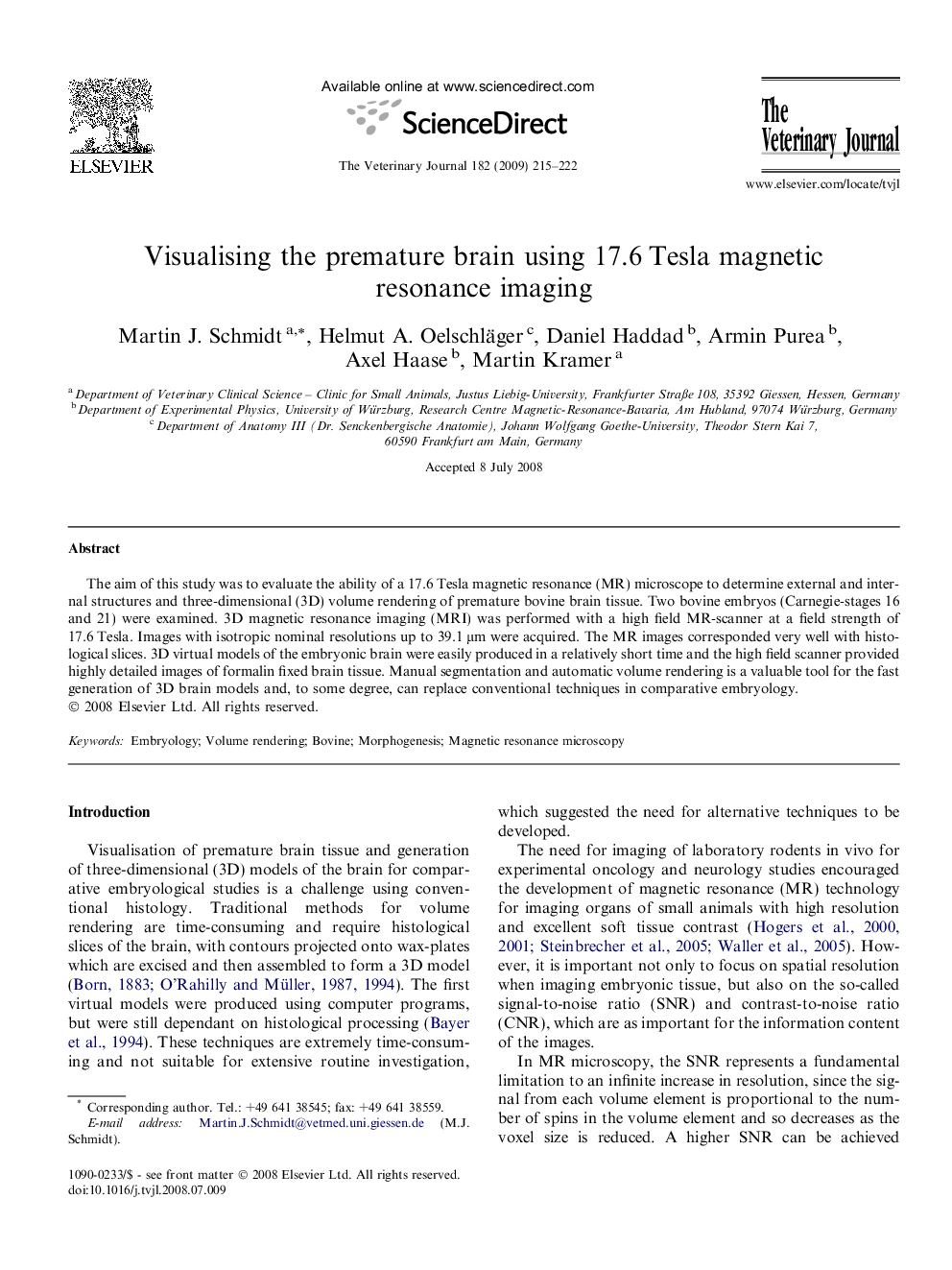 Visualising the premature brain using 17.6 Tesla magnetic resonance imaging