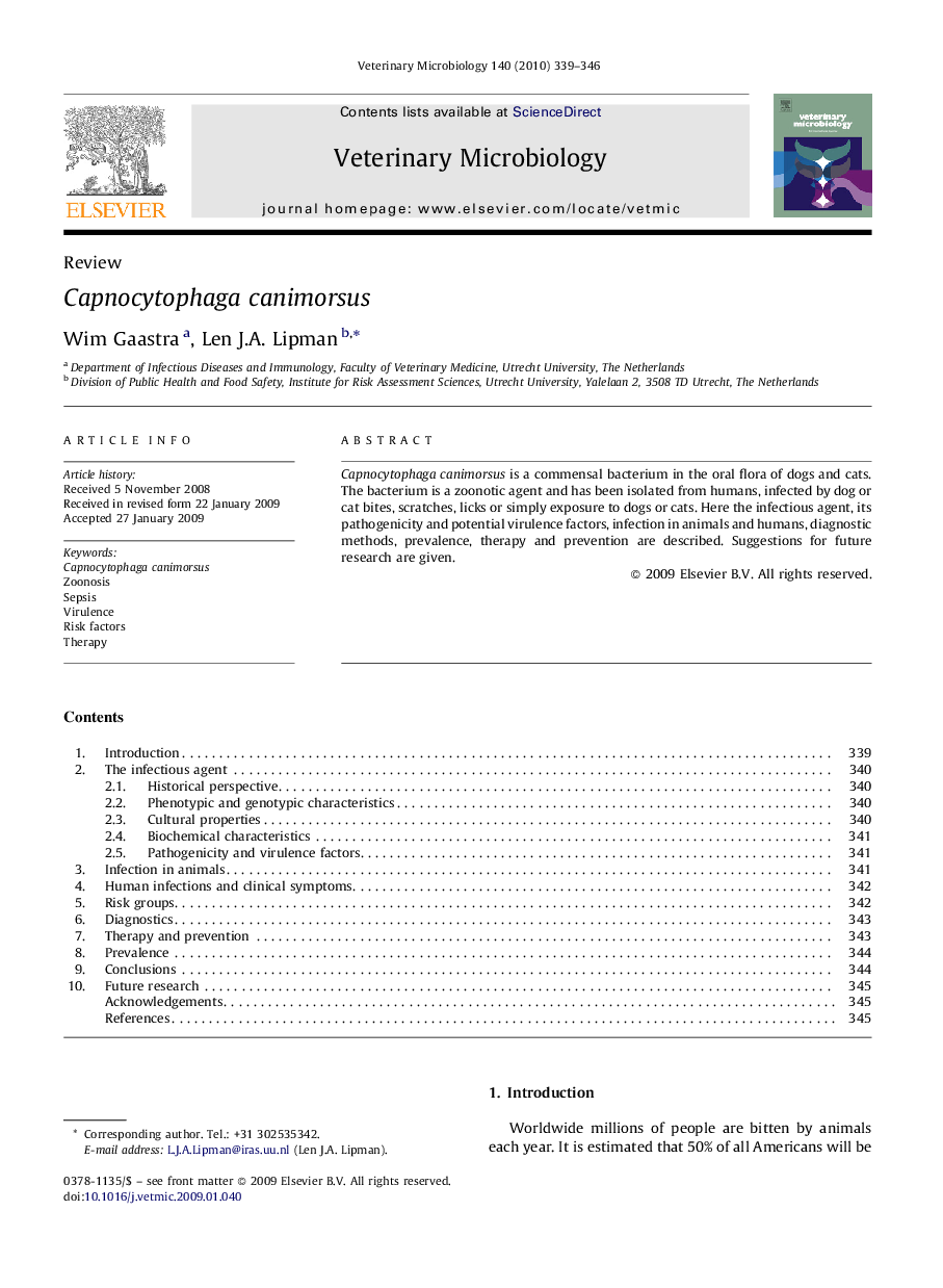 Capnocytophaga canimorsus