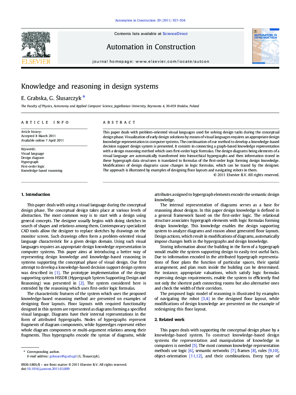 Knowledge and reasoning in design systems