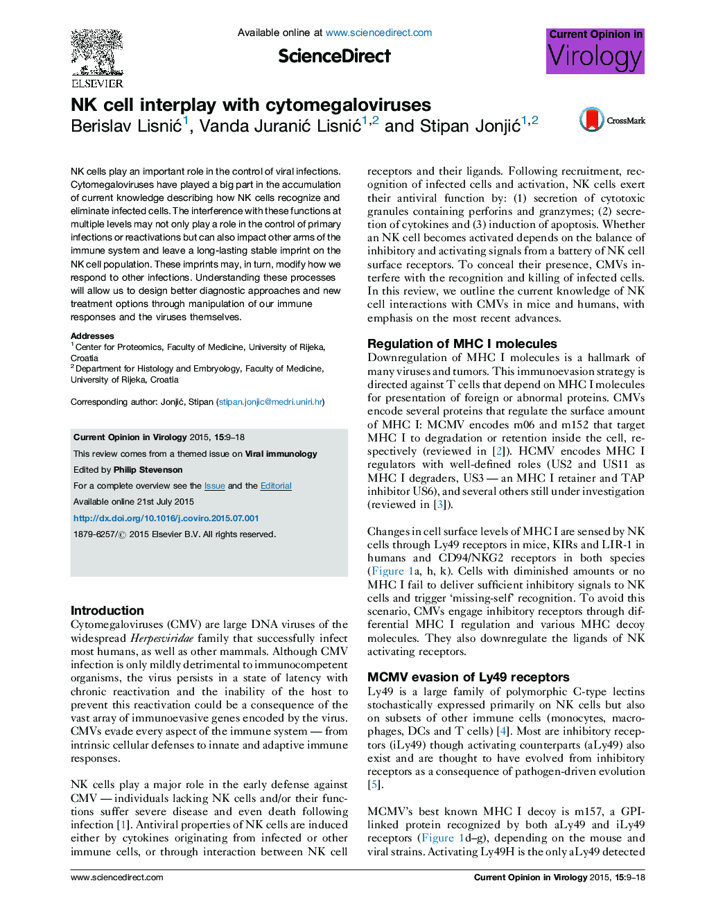 NK cell interplay with cytomegaloviruses