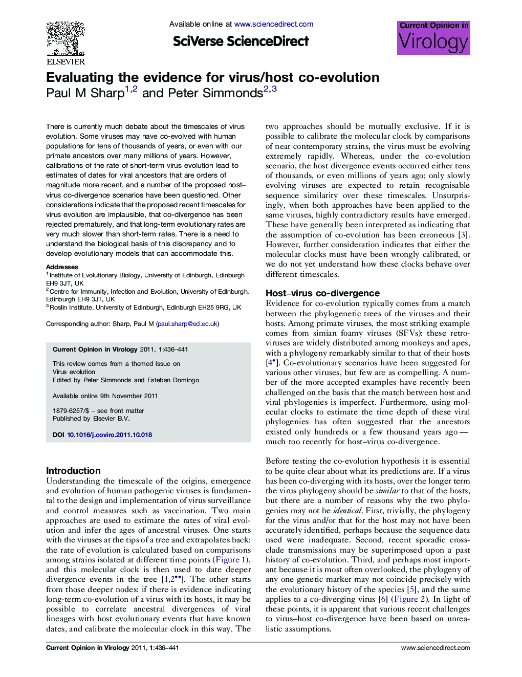 Evaluating the evidence for virus/host co-evolution