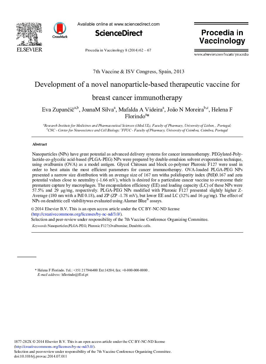 Development of a Novel Nanoparticle-based Therapeutic Vaccine for Breast Cancer Immunotherapy 