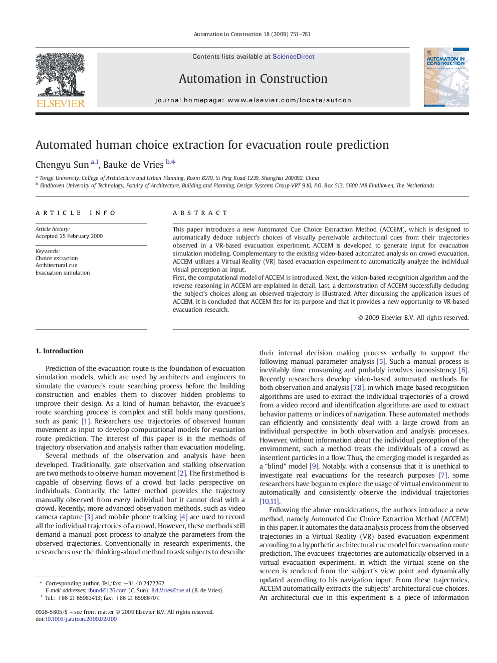 Automated human choice extraction for evacuation route prediction