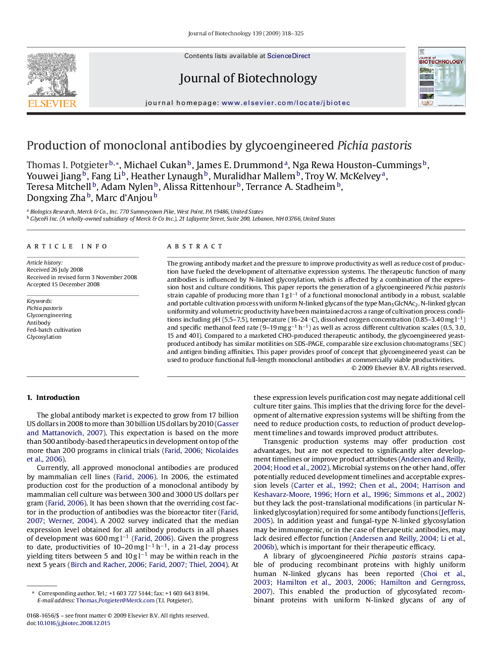 Production of monoclonal antibodies by glycoengineered Pichia pastoris