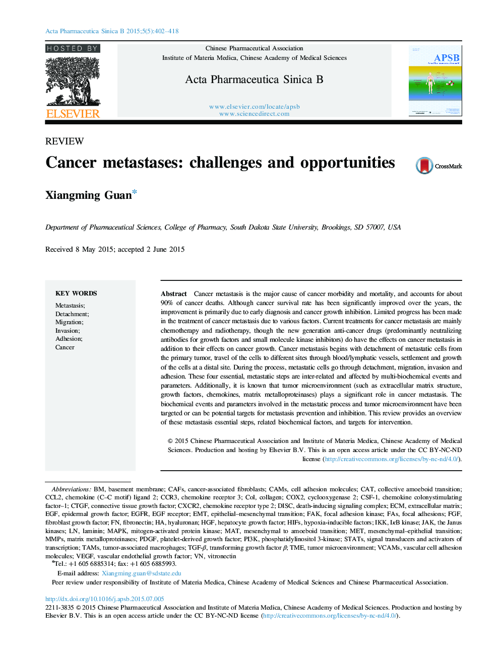متاستاز سرطان: چالش ها و فرصت ها 