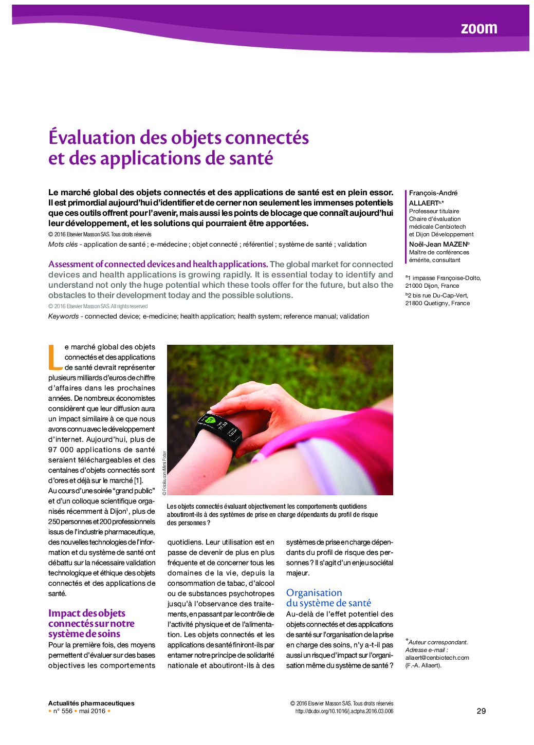 Évaluation des objets connectés et des applications de santé