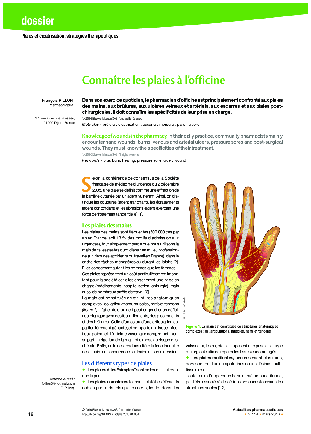 Connaître les plaies à l’officine