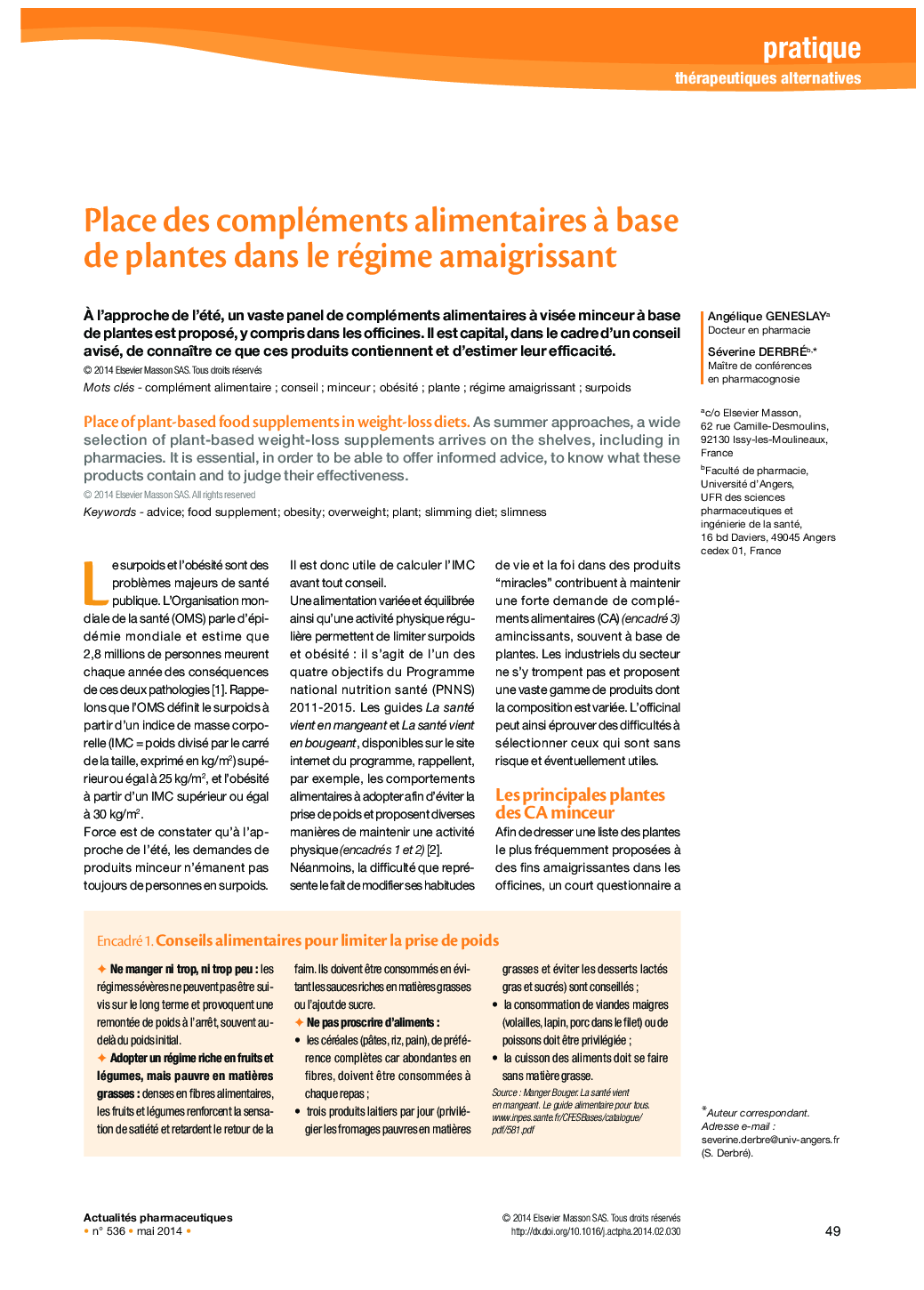 Place des compléments alimentaires à base de plantes dans le régime amaigrissant