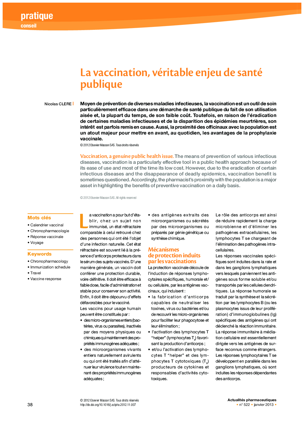 La vaccination, véritable enjeu de santé publique