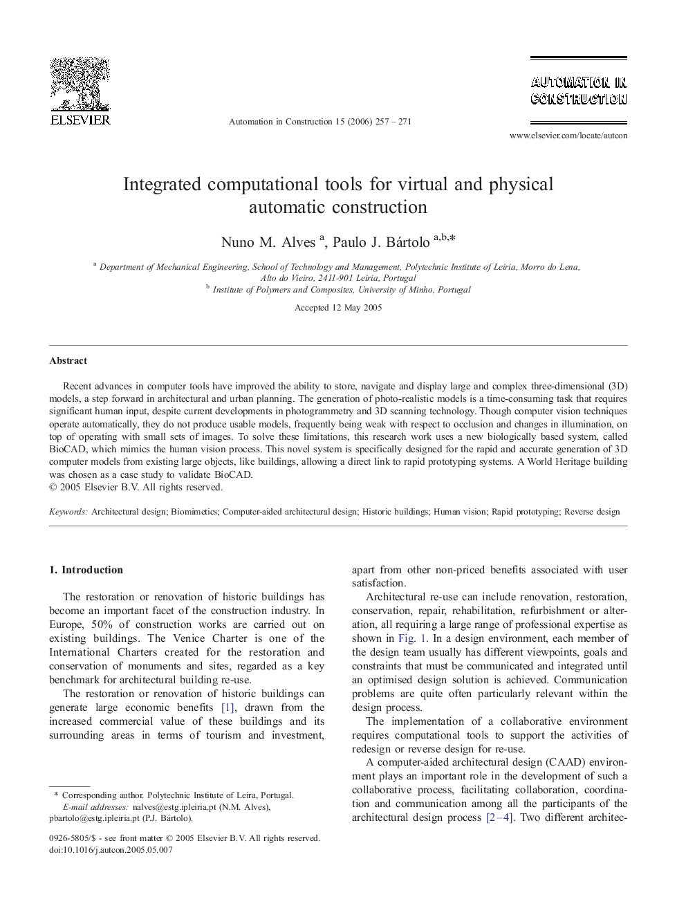 Integrated computational tools for virtual and physical automatic construction