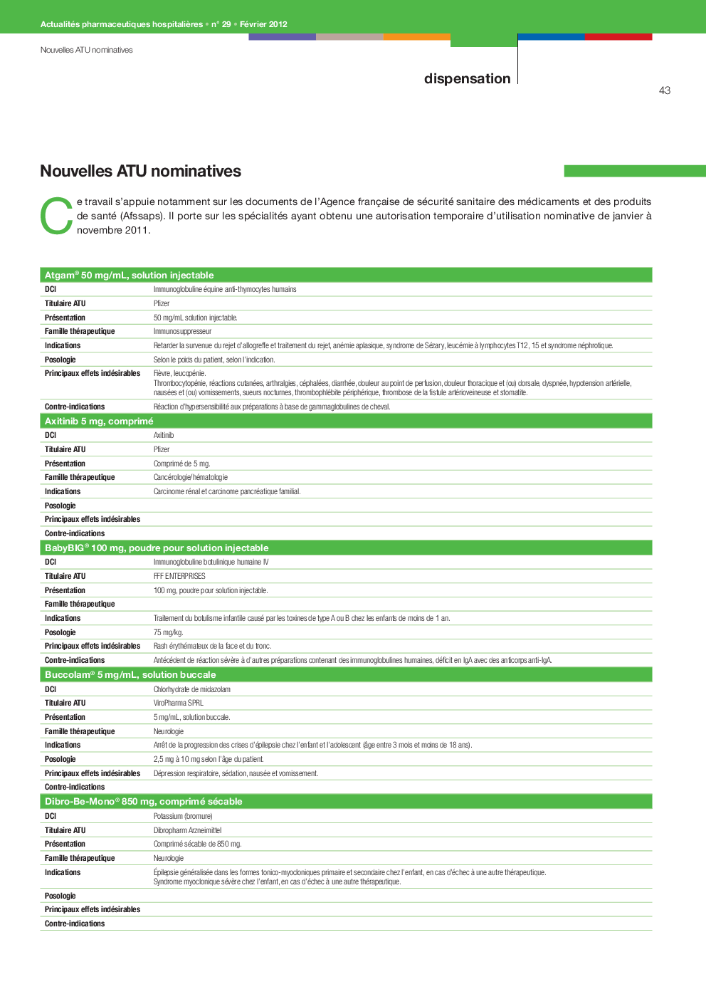 Nouvelles ATU nominatives