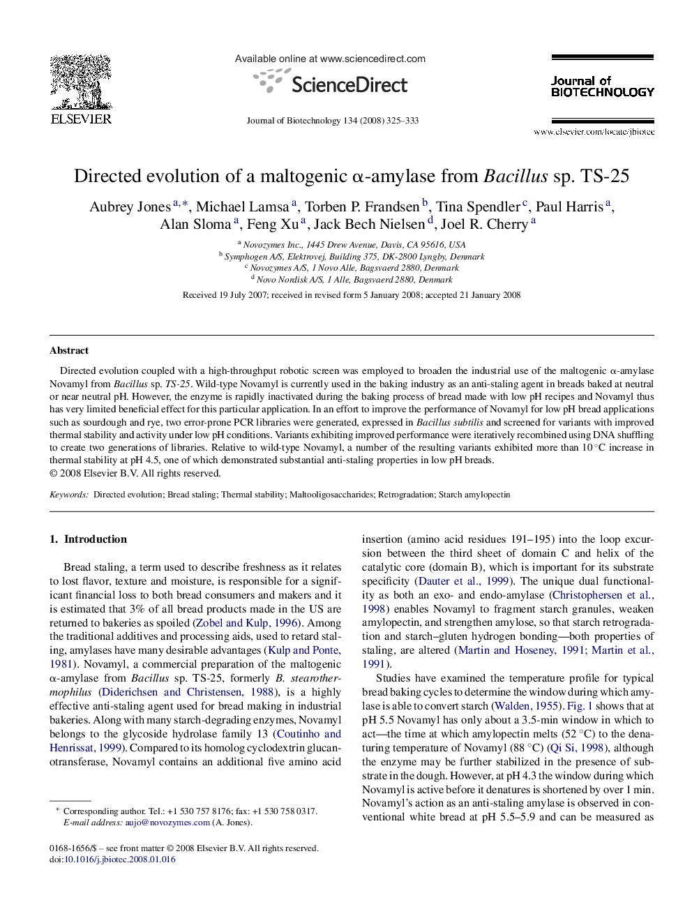 Directed evolution of a maltogenic α-amylase from Bacillus sp. TS-25