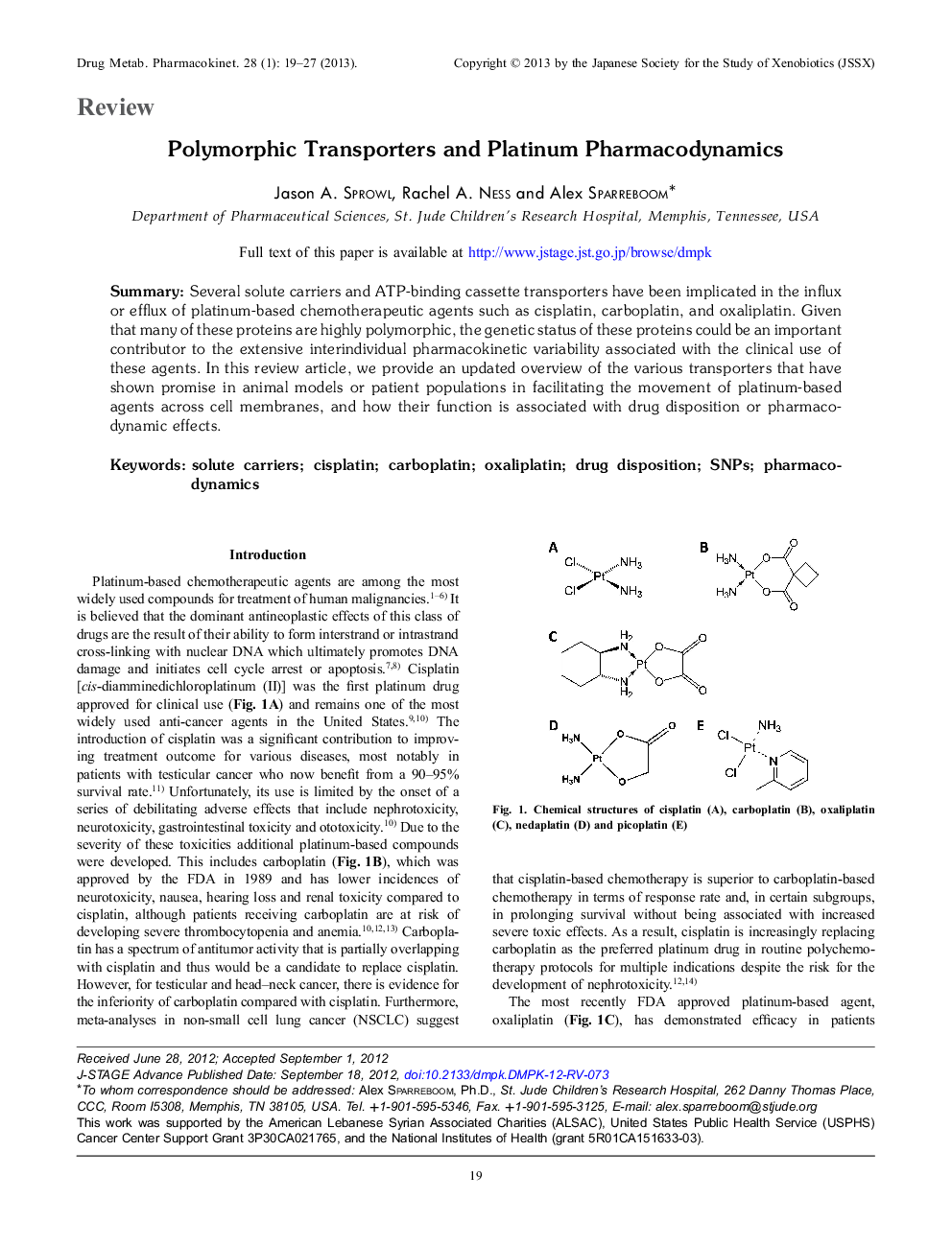 Polymorphic Transporters and Platinum Pharmacodynamics 