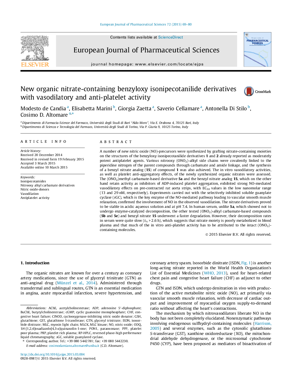 New organic nitrate-containing benzyloxy isonipecotanilide derivatives with vasodilatory and anti-platelet activity