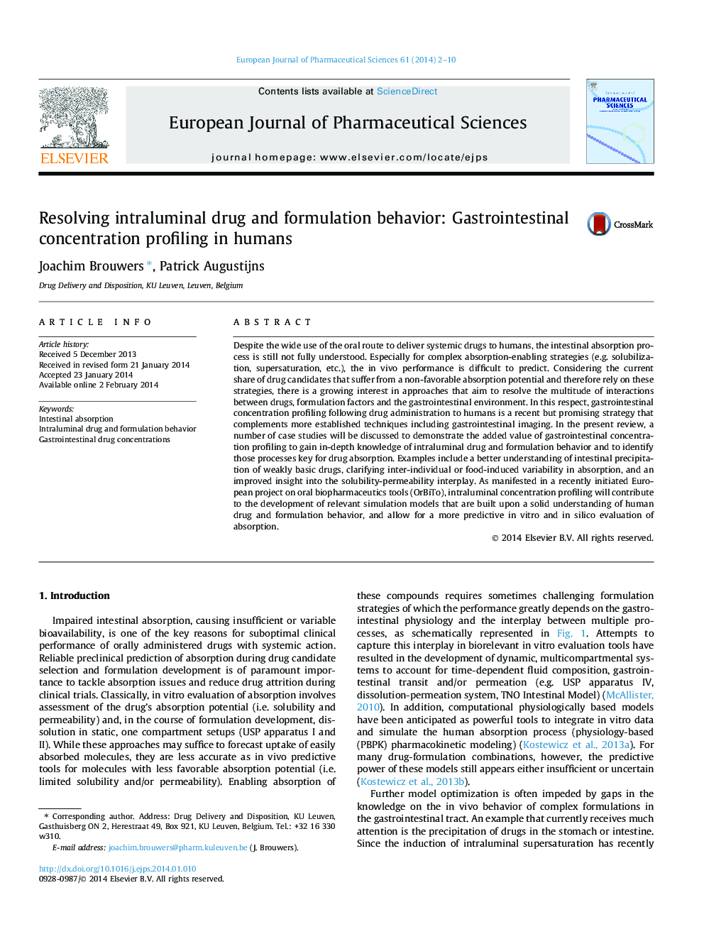 Resolving intraluminal drug and formulation behavior: Gastrointestinal concentration profiling in humans