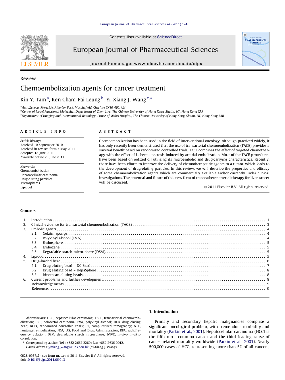 Chemoembolization agents for cancer treatment