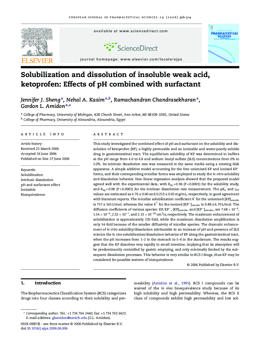 Solubilization and dissolution of insoluble weak acid, ketoprofen: Effects of pH combined with surfactant