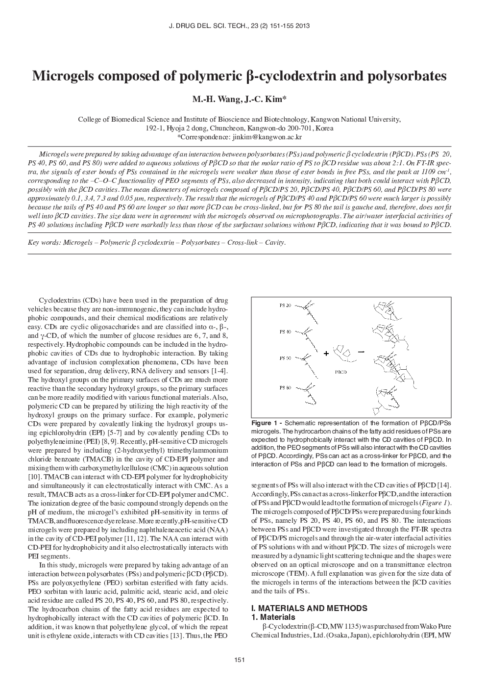 Microgels composed of polymeric β-cyclodextrin and polysorbates