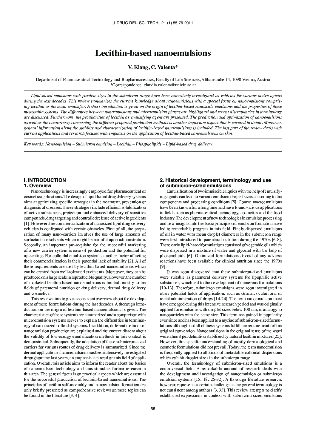 Lecithin-based nanoemulsions