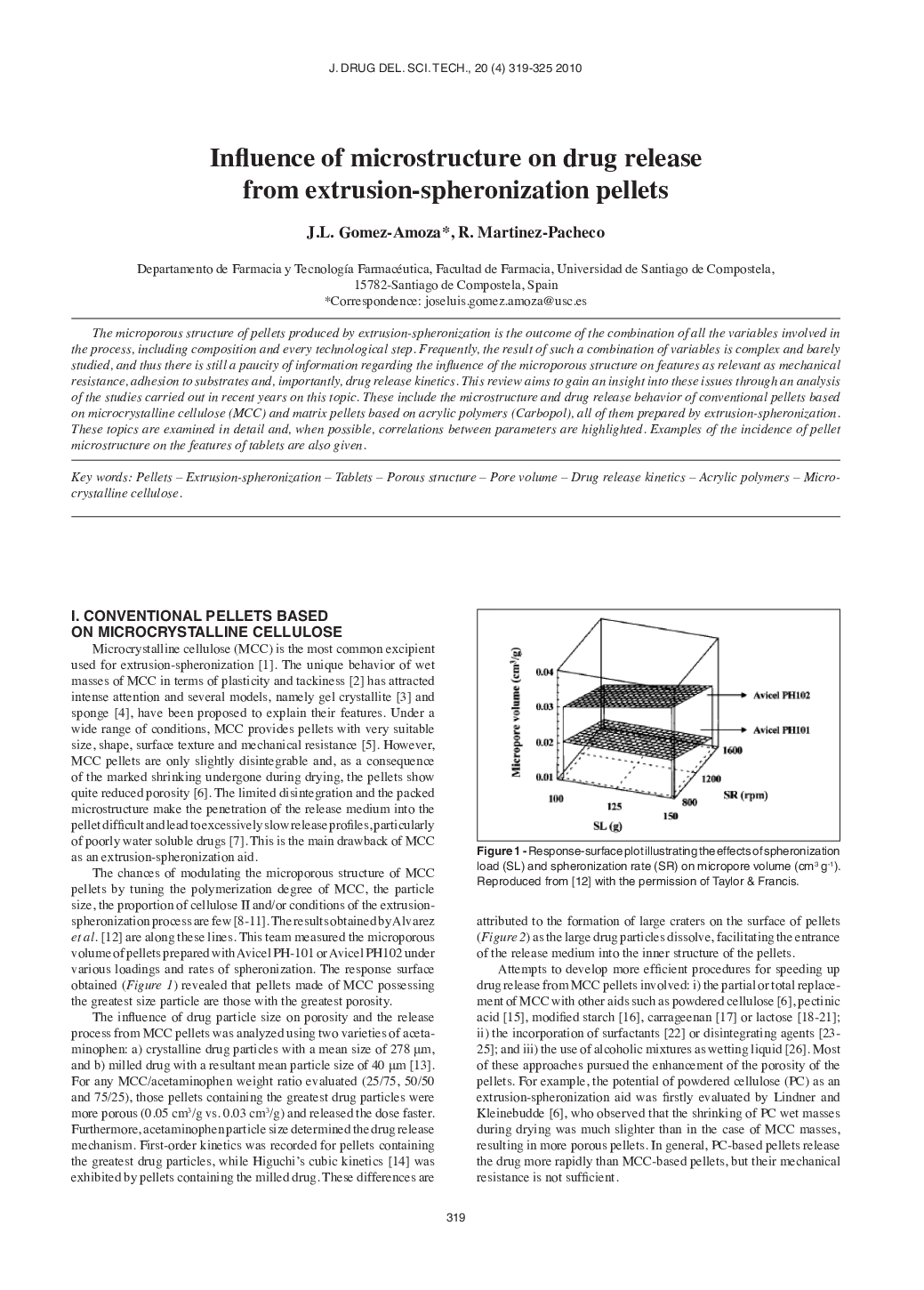 Influence of microstructure on drug release from extrusion-spheronization pellets