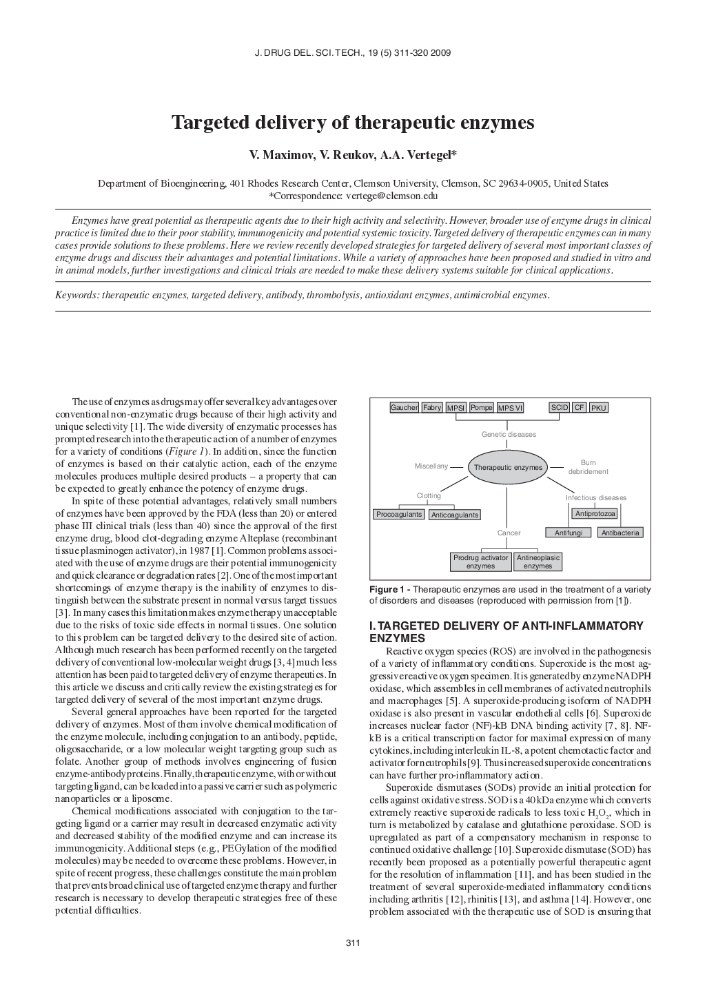 Targeted delivery of therapeutic enzymes