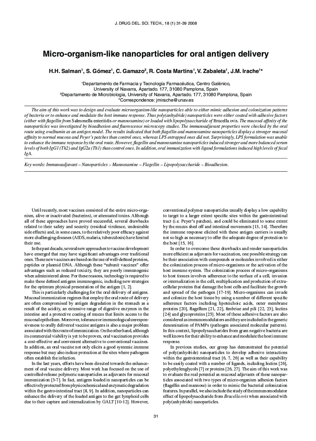 Micro-organism-like nanoparticles for oral antigen delivery